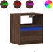 vidaXL TV-wandmeubels met LED, 2 stuks, 41x31x45 cm, bruin eikenkleurig