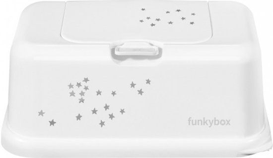 Funkybox Little Stars Easy Wipe White - Billendoekjes Box