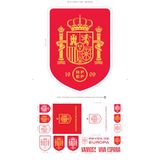 Gelicentieerd RFEF Gelicentieerd Decor RFEF Vinyl Muursticker - Club Crest Sticker Pack - 50x30cm