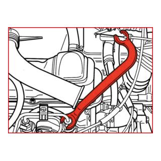 KS Tools Double Ring Spanner for Injector Lines, 17 x 17 mm