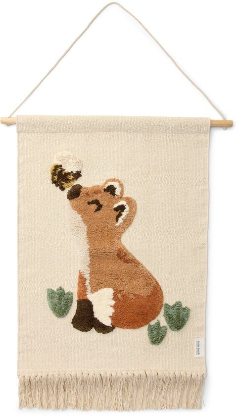 Little Dutch Wandkleed vos - Wit - Forest Friends