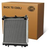 HELLA 8MK 366 301-991: Radiateur, waterkoeler, motorradiateur voor PORSCHE BOXSTER (986), 911 (996), 911 Cabriolet (996), 911 Targa (996)