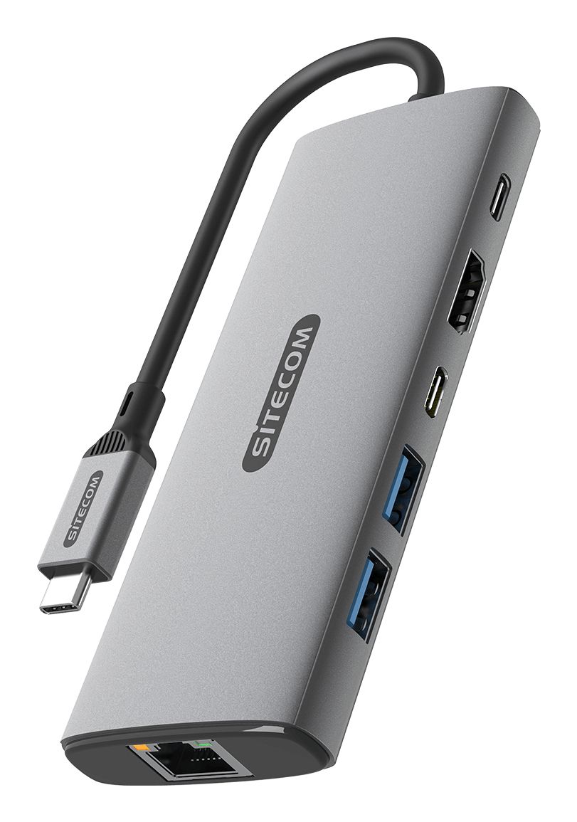 Sitecom 6-in-1 USB-C Power Delivery GEN2 Multiport Adapter - CN-5506