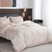 TRANKIELO® - Housse de couette 200x200 cm - Beige - 2 taies d'oreiller 65x65 - Microfibre douce