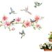 Stickers muraux 5425cm motif fleurs et papillons, décoration de chambre