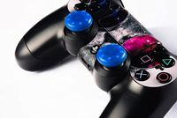 Set G-MOTIONS Set van 4 Joystick-beschermfolies, compatibel met alle console-controllers, personalisering van je joysticks, betere grip en bescherming rondom, G-stitch, blauw