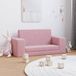 Maison Exclusive Canapé-lit enfant, 2 places, rose, tissu peluche doux
