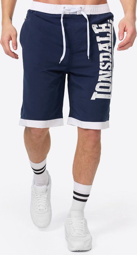 Lonsdale London Clennel Heren Zwembroek - blauw - XXL
