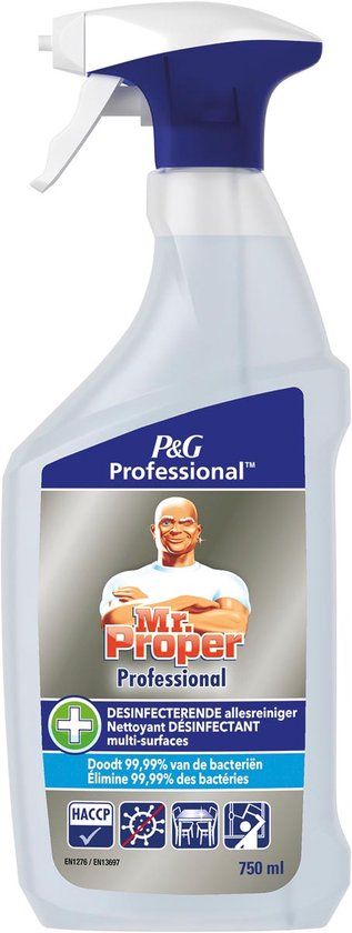 Mr. Proper Professional Desinfecterende Allesreiniger & glasreiniger Spray - 750ML