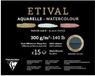Clairefontaine Etival Tekenpapier Blok 20,3x25,4 cm 300g Dubbele Korrel Zwart