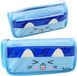 LEAN TOYS Trousse d'école Deux Poches Motif Chat Bleu 22cm