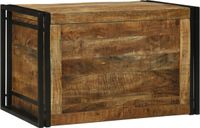 vidaXL - Opbergbox - Bruin en Zwart - 80 x 50 x 50 cm - Ruw mango hout