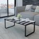 Maison Exclusive - Table basse avec plateau en verre et imprimé piano