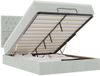 vidaXL Ottomaans bed met matrassen 140x200cm fluweel lichtgrijs