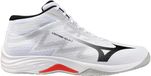 Mizuno Lightning Select Mid Indoor Schoenen Unisex Volleybal Halfhoog Wit/Zwart/Fiery Rood Maat 40.5