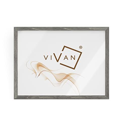 VIVAN Posterlijst plexiglas en achterkant, houtgrijs, afbeelding A4
