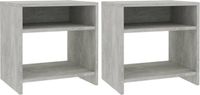 vidaXL Nachtkastjes 2 stuks 40x30x40 cm bewerkt hout betongrijs