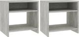 vidaXL Nachtkastjes 2 stuks 40x30x40 cm bewerkt hout betongrijs