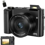 SZSMART SZSMART DC218L 4K 64MP digitale camera met dubbele lens, autofocus en 20 filters voor beginnende vloggers
