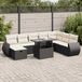 Maison Exclusive - Ensemble de meubles de jardin 9 pièces avec canapé et coussins, noir, en polyrotin