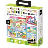 Headu - Mijn eerste kleine huis van Montessori-vormen – elke vorm in zijn plaats. Educatief spel 1 2 3 jaar, Montessori-educatief spel, cadeau voor kinderen, cadeau voor meisjes, cadeau voor jongens