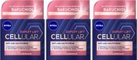 NIVEA CELLular Expert Lift Crème de nuit anti-âge - Tous types de peau - Avec Bakuchiol et Acide hyaluronique - 3 x 50 ml