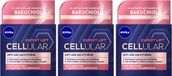 NIVEA CELLular Expert Lift Crème de nuit anti-âge - Tous types de peau - Avec Bakuchiol et Acide hyaluronique - 3 x 50 ml