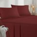 Vin rouge Microfibre Ensemble de literie 4 pièces 140 x 190-200 cm