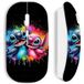 Icecat Witte draadloze muis Stitch Angel kleurrijke schildering