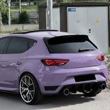 AutoStyle Dakspoiler compatibel met Seat Leon 5F 5-deurs 2013-2020 3-delig (ABS Glanzend zwart)