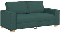 vidaXL 2-zitsbank Donkergroen Stof 180x78x84 cm