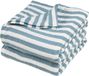 Meyco Baby Fat Stripe Swaddle - 2-pack - Pre-washed Hydrofiel - Jeans Blue - 120x120cm