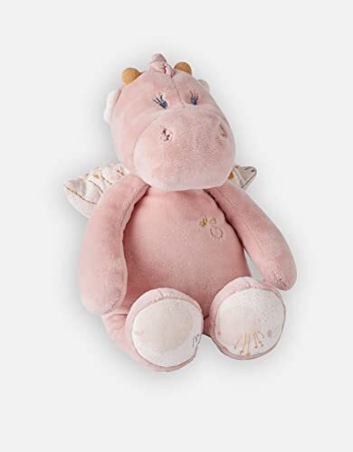 Noukie's - N2062.25 pluche dier draak Joy, 25 cm, Veloudoux, roze