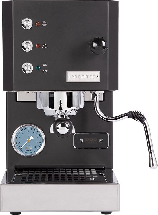 Koepoort Koffie Profitec Go 100 Espresso koffiemachine / pistonmachine zwart met verse koffiebonen zwart