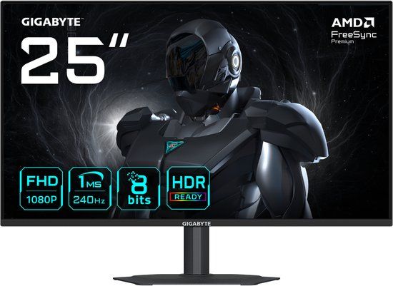 GIGABYTE GS25F2A - 25 Inch Full HD IPS Gaming Monitor - 240Hz - 1ms