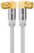 Goobay F (m) - F (m) coaxkabel | 135 dB | koper | haaks | verguld | wit | 1 meter