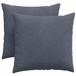 vidaXL - Zitkussens - 2 stuks - Donkergrijs - 45 x 45 cm - Corduroy stof