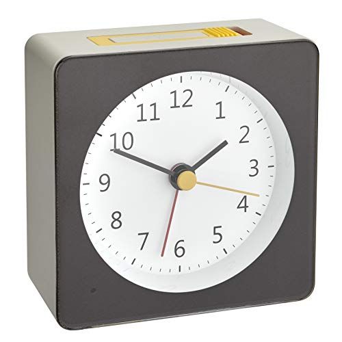 TFA Loom analoge wekker 60.1031.10 grijs-geel