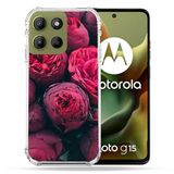 Cokitec Versterkte hoes voor Motorola G15 Pioenroos Bloem