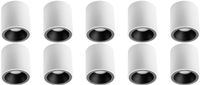 BES LED Opbouwspot 10 Pack - Pragmi Cliron Pro - GU10 Fitting - Opbouw Rond - Mat Wit/Zwart - Aluminium - Verdiept - Ø90mm