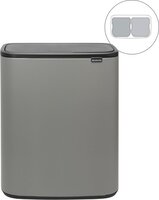 Brabantia Bo Touch Bin Prullenbak - 2 x 30 liter - Mineral Concrete Grey