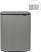 Brabantia Bo Touch Bin Prullenbak - 2 x 30 liter - Mineral Concrete Grey