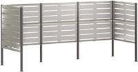 vidaXL Écran de poubelle Acier inoxydable argent 249 x 85 x 113 cm