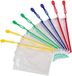 Djois Tarifold Fr 509069 – set met 8 hoezen, kunststof, formaat A6, ritssluiting, documentenhoezen, transparant, voor kantoor, reizen, school, huis, verschillende kleuren
