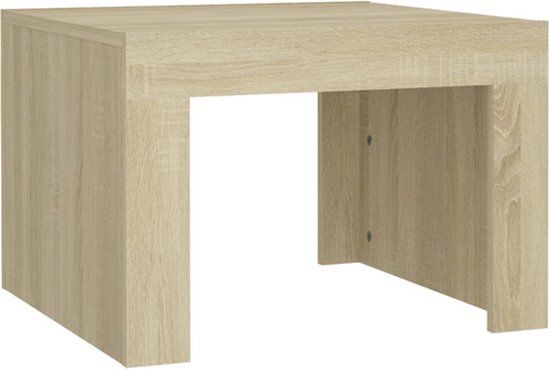 vidaXL Salontafel 50x50x35 cm Sonoma Eiken Bewerkt Hout