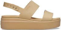 Crocs Brooklyn Low Wedge Dames Sandalen Bruin