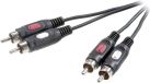 SpeaKa Professional SP-7869768 Cinch Audio Aansluitkabel [2x Cinch-stekker - 2x Cinch-stekker] 2,50 m Noir