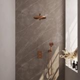 Brauer Copper Edition Thermostatische Regendoucheset Inbouw - Hoofddouche 30 cm - Koper