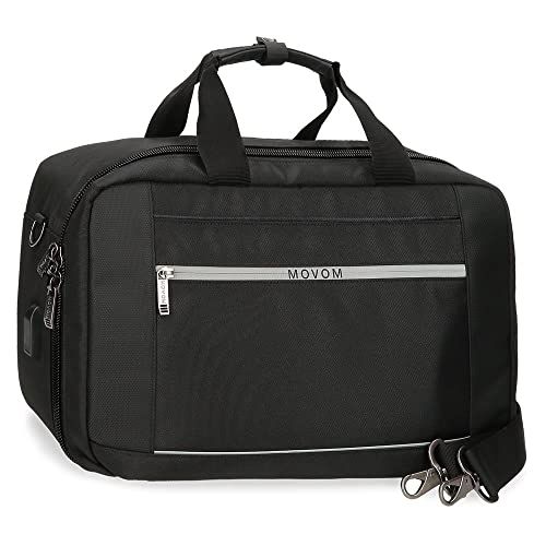 MOVOM Trimmed reistas, zwart, 40 x 25 x 20 cm, polyester, 20 l