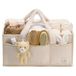 PeraBella Baby luier Caddy Organizer voor luiertafel, Baby opbergmand voor luiers en babydoekjes, cadeau voor babyshower, auto caddy organizer, kinderkamer luierorganizer, draagbare luieropslag